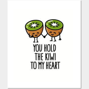 You hold the kiwi to my heart Kawaii cute couple Posters and Art